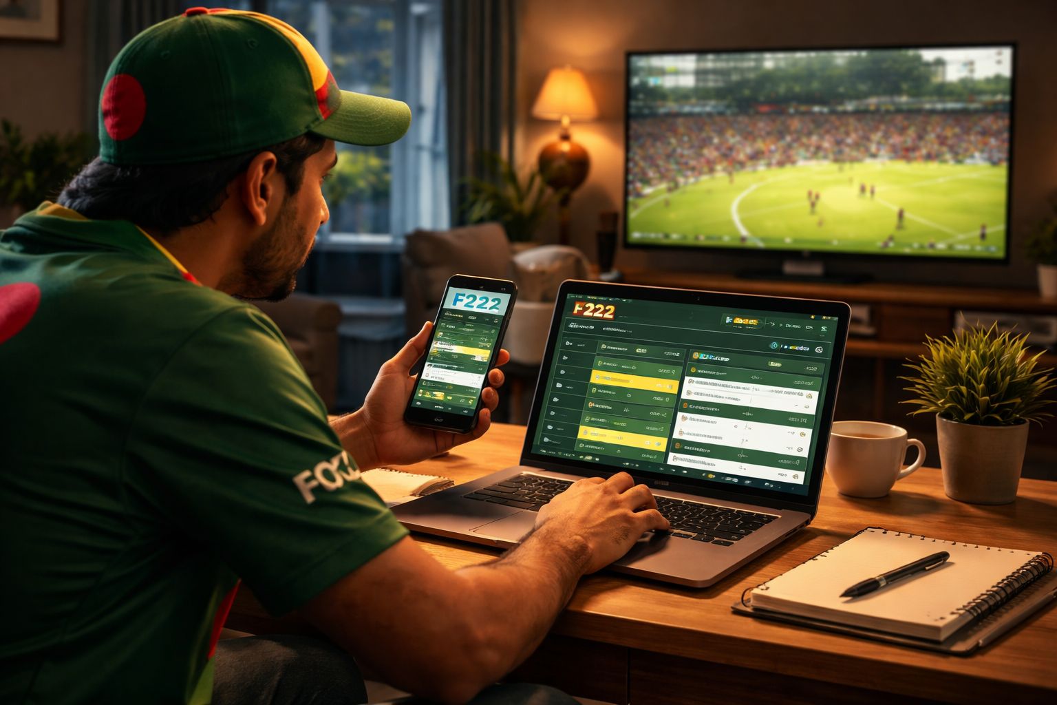 F222 platform showing cricket and football wagering markets tailored for Bangladeshi punters