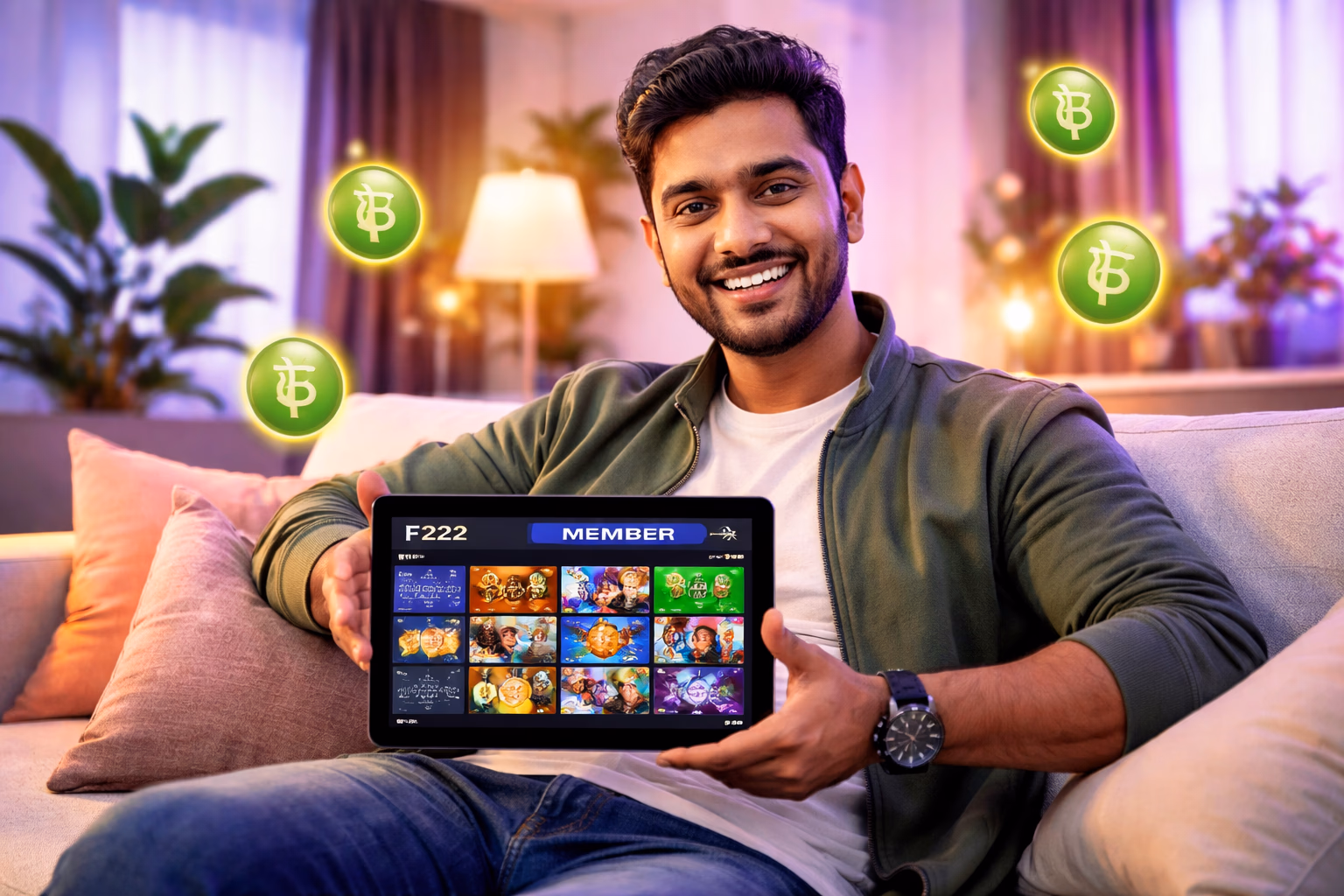 F222 member dashboard showing wallet, bet history and reward center for Bangladesh players
